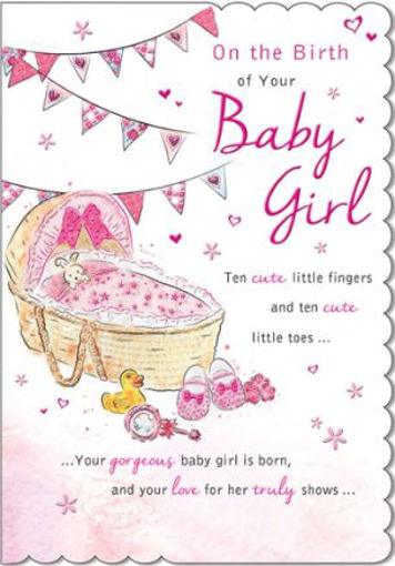 Picture of BIRTH OF YOUR BABY GIRL CARD